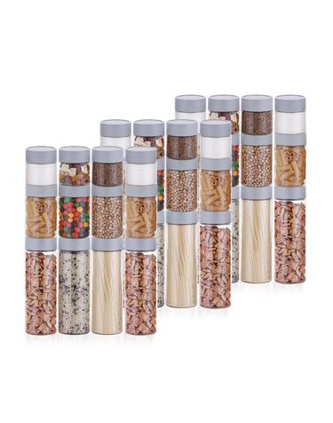 바른락 냉장고 깔끔 보관용기(그레이) 실속 36P(대12 중12 소12)+세척솔