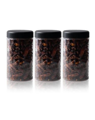 냉장고 ALL 원형(블랙) 보관용기 600ml (중) X 3개입
