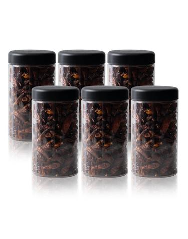 냉장고 ALL 원형(블랙) 보관용기 600ml (중) X 6개입