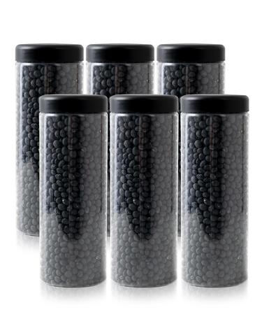 냉장고 ALL 원형(블랙) 보관용기 1000ml (대) X 6개입
