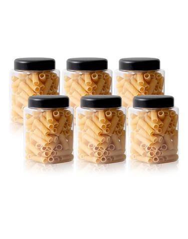 싹정리 냉장고 사각 보관용기(원형-블랙) 600ml(중) X 6개입