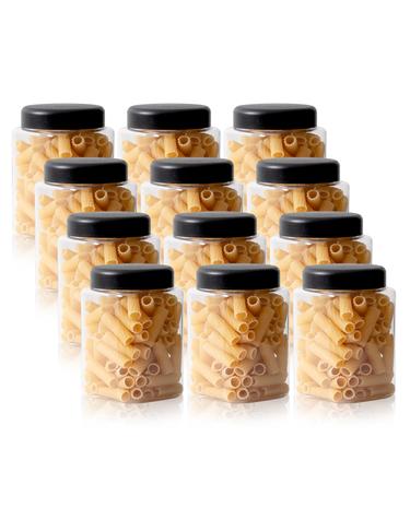 싹정리 냉장고 사각 보관용기(원형-블랙) 600ml(중) X 12개입