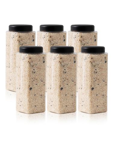 싹정리 냉장고 사각 보관용기(원형-블랙) 1200ml(대) X 6개입