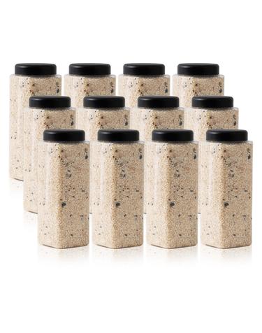 싹정리 냉장고 사각 보관용기(원형-블랙) 1200ml(대) X 12개입