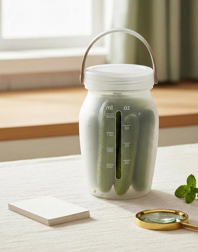 비프로젝트 바른락 실리콘 보관 밀폐용기 대용량 1500ml 손잡이형 1개입 착용컷