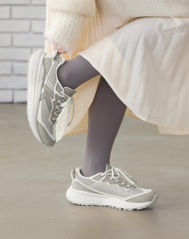 [WK500 LEATHER] 밝은 베이지 여성 런닝화