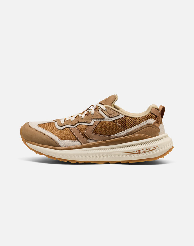 킨 [WK500 LEATHER] 베이지 여성 런닝화 착용컷
