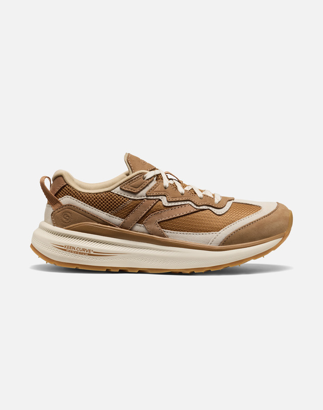 킨 [WK500 LEATHER] 베이지 여성 런닝화 착용컷