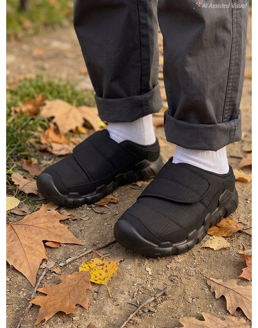 [리틀키즈][하이파우저 WRAP] 블랙 키즈 슬립온
