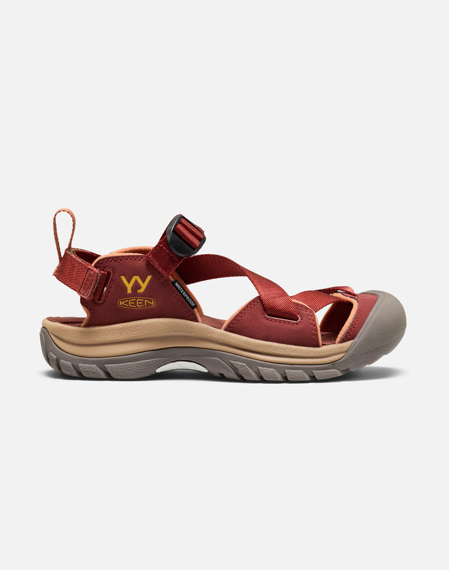 킨 [KEEN x OPEN YY] [제라포트 II] 진한 레드 여성 샌들 착용컷