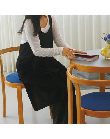 [샤이닝홈] 루나 벨 면린넨 앞치마 블랙