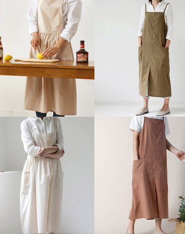 [샤이닝홈] 원피스 방수 카페 공방 린넨 앞치마 13style 모음 바리스타 화방 화원 교사 주방 에이프런 면데님 청앞치마