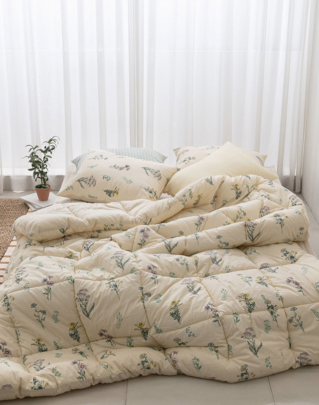 샤이닝홈 [샤이닝홈] 더블리 쥬디스 40수 면 차렵이불 SS 150x200 무형광 워싱광목 순면100% 자극없이 부드러운 사계절 겨울이불 슈퍼싱글 착용컷