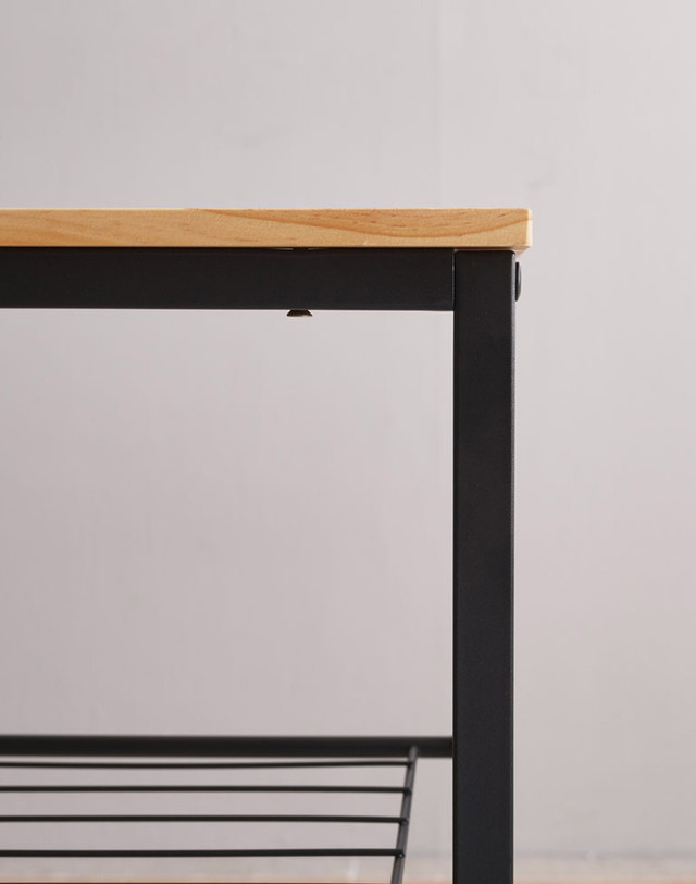 샤이닝홈 [샤이닝홈] 그루인 레온 원목 철제선반 3단 500x260 착용컷