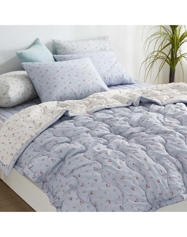샤이닝홈 [샤이닝홈] 리브린 허밍포레 세미마이크로 차렵이불 베개세트 Q 착용컷