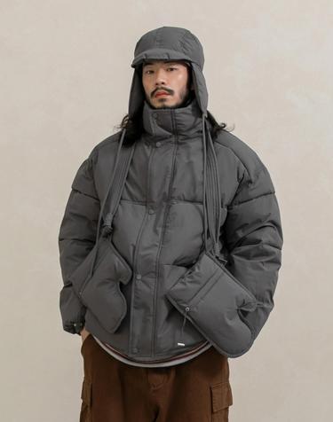 러기드하우스 : CUDLE 3SET SHORT PADDING JUMPER 2컬러