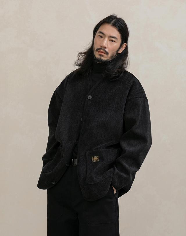 러기드하우스 러기드하우스 : 헤링본 블론디 벨베드 가디건 2컬러 착용컷