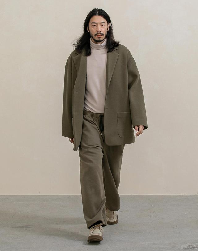 러기드하우스 러기드하우스 : 모노 가드 오버핏 싱글 자켓 셋업 2컬러 착용컷