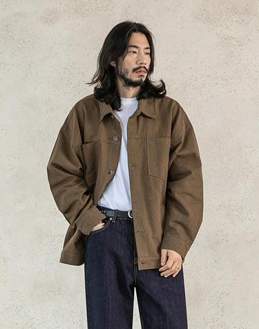 러기드하우스 : 모던 클래식 트러커 자켓 브라운