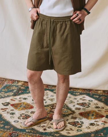 러기드하우스 : 이지 포켓 하프팬츠 카키