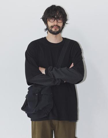 러기드하우스 : 스트라이프 듀오 레이어드 셋업 블랙