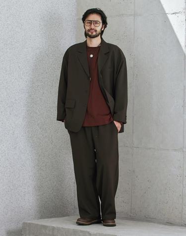 러기드하우스 : 텍스쳐드 쓰리 버튼 셋업 브라운