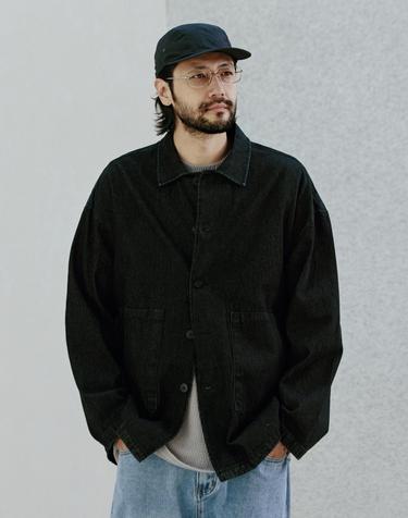 러기드하우스 : 오텀 데일리 데님 자켓 흑청