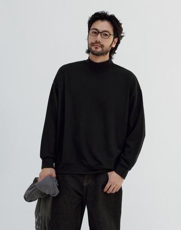 러기드하우스 : 웨이즐리 반목 폴라 긴팔 티셔츠 블랙