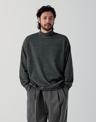 러기드하우스 : 웨이즐리 반목 폴라 긴팔 티셔츠 챠콜