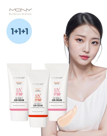 [1+1+1] 맥퀸뉴욕 UV 데일리 선크림 50ml 2종 (옵션 택1) /SPF50+PA+++ 수분 썬 스크린 스포츠