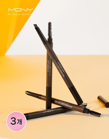 [1+1+1] 육각심 오토 아이브로우 /하드 파우더 눈썹펜슬 스크류 브러쉬 4컬러 0.35g