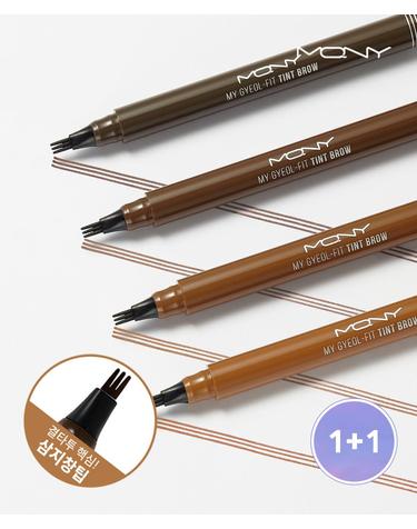 [1+1] 맥퀸뉴욕 마이결핏 삼지창 눈썹 타투펜 0.8g 4종 /틴트 지속력 좋은 픽싱 아이브로우 타투 눈썹탈색