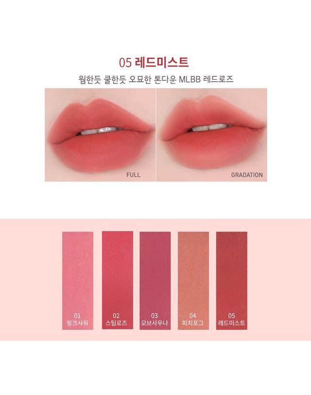 맥퀸뉴욕 NEW컬러/[1+1] 맥퀸뉴욕 파우더 매트 립스틱 3.5g 5종 /안지워지는 누드 오렌지 쿨톤 립펜슬 착용컷