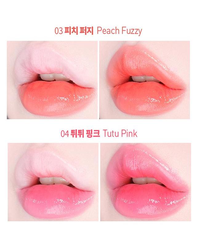 맥퀸뉴욕 [1+1] 글로우 멜팅 립스틱 /컬러 립글로스 누드 코랄 5컬러 3.5g 착용컷