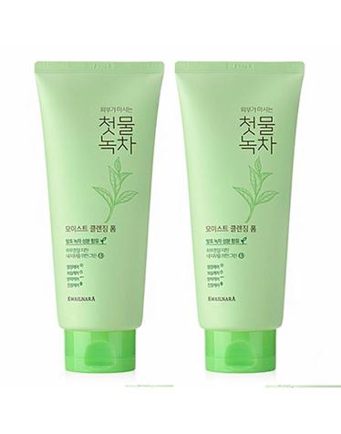 과일나라 첫물녹차 모이스트 클렌징폼 180ml 2개