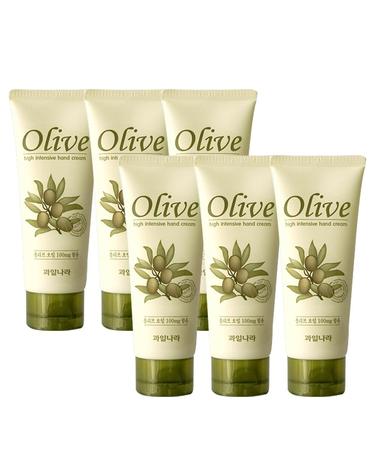 과일나라 올리브 인텐시브 핸드크림 100ml 6개 고보습 대용량
