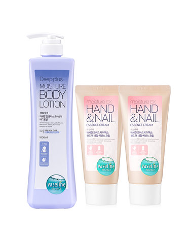 바세린 대용량 바디로션 1000ml+핸드크림 60ml 2개