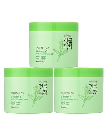 과일나라 첫물녹차 프레시 클렌징크림 300ml 3개
