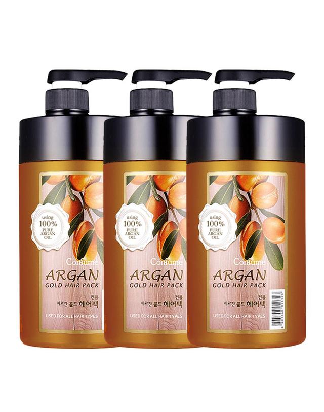 과일나라 과일나라 아르간 골드 헤어팩 1000ml 3개 손상모 케어 착용컷