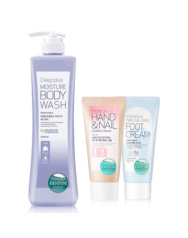 바세린 대용량 바디워시 1000ml+증정(핸드크림 60ml+풋크림 60ml)
