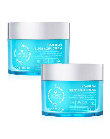 히아루론 수퍼 아쿠아 수분크림 200g 1+1 대용량