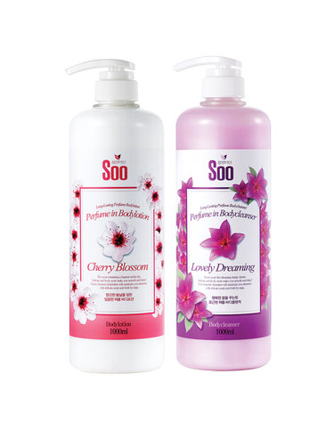 퍼퓸 체리블라썸 바디로션 1000ml+러블리드리밍 바디워시 1000ml
