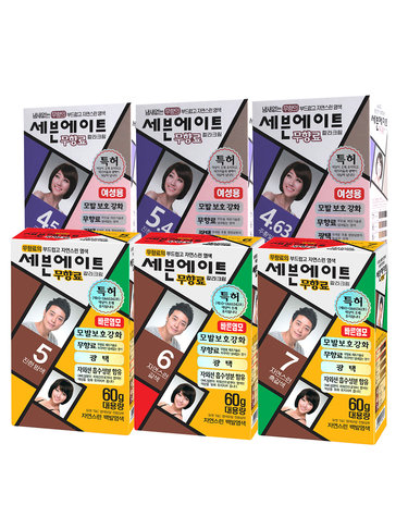 세븐에이트 무향료 염색약 택