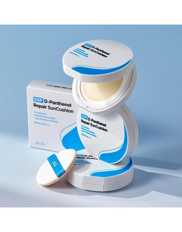 리르 [1+1] 리르 EGF 디판텐 리페어 선쿠션 - SPF50+ PA++++ 자외선차단 피부장벽 더블 케어 착용컷