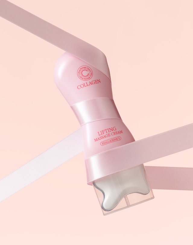 리르 [안티에이징]콜라겐 리프팅 괄사 마사지 크림 120g /괄사크림 페이스마사지 윤곽관리 착용컷