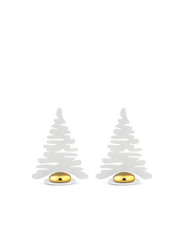 [Alessi]알레시 바크트리 크리스마스 오너먼트 8cm 2P 세트 화이트 / BM16S2 W