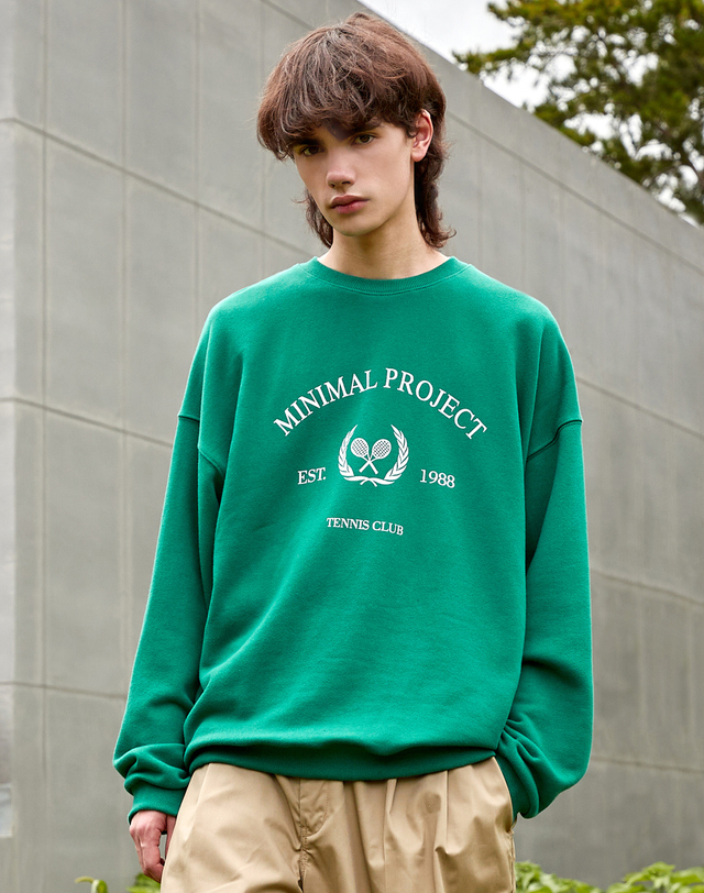 미니멀프로젝트 미니멀프로젝트 테니스 클럽 맨투맨 MMT128 / 4color m 착용컷