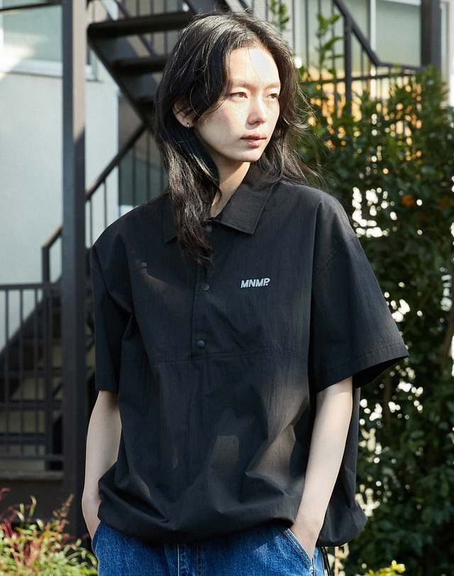 미니멀프로젝트 스테디 우븐 반팔티셔츠 MPK300 / 2color 착용컷