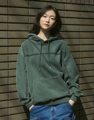 크로스라인 헤비 피그먼트 후드티 MHT123 / 4color W