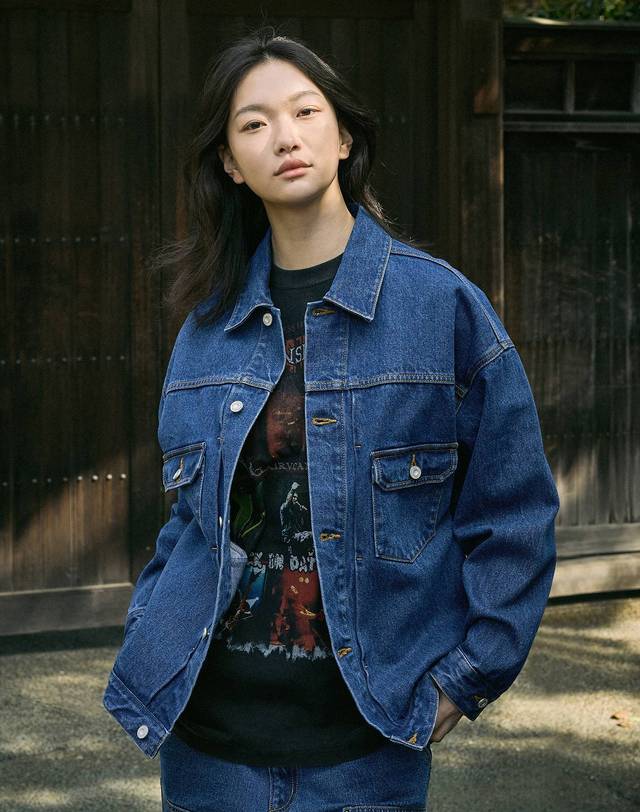 미니멀프로젝트 워시드 오버핏 트러커 데님 자켓 MDJ101 4color w 착용컷
